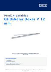 Glidskena Boxer P 12 mm Produktdatablad SV