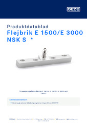 Fløjbrik E 1500/E 3000 NSK S  * Produktdatablad DA