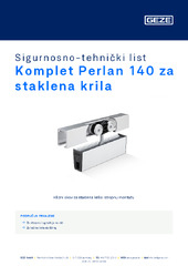 Komplet Perlan 140 za staklena krila Sigurnosno-tehnički list HR