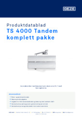 TS 4000 Tandem komplett pakke Produktdatablad NB