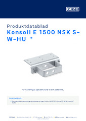 Konsoll E 1500 NSK S-W-HU  * Produktdatablad NB