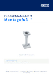 Montagefuß  * Produktdatenblatt DE