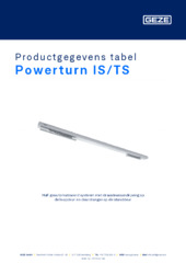 Powerturn IS/TS Productgegevens tabel NL