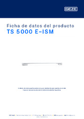 TS 5000 E-ISM Ficha de datos del producto ES