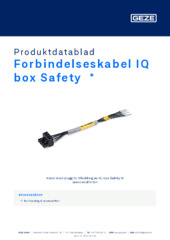Forbindelseskabel IQ box Safety  * Produktdatablad NB