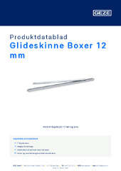 Glideskinne Boxer 12 mm Produktdatablad DA