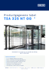 TSA 325 NT GG  * Productgegevens tabel NL