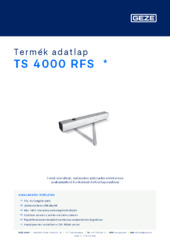 TS 4000 RFS  * Termék adatlap HU