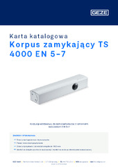 Korpus zamykający TS 4000 EN 5-7 Karta katalogowa PL