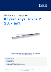 Kayma rayı Boxer P 20,7 mm Ürün veri sayfası TR