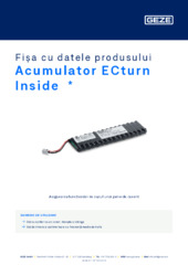 Acumulator ECturn Inside  * Fișa cu datele produsului RO