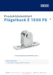 Flügelbock E 1500 FS  * Produktdatenblatt DE