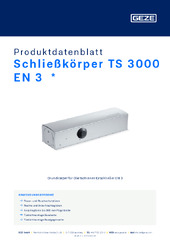 Schließkörper TS 3000 EN3  * Produktdatenblatt DE