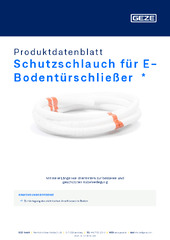 Schutzschlauch für E-Bodentürschließer  * Produktdatenblatt DE