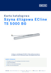 Szyna ślizgowa ECline TS 5000 BG Karta katalogowa PL