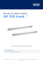 GX 100 track  * Product data sheet EN