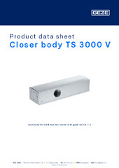 Closer body TS 3000 V Product data sheet EN
