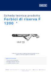 Forbici di riserva F 1200  * Scheda tecnica prodotto IT
