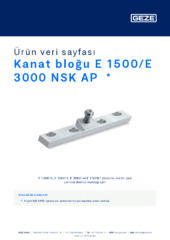 Kanat bloğu E 1500/E 3000 NSK AP  * Ürün veri sayfası TR