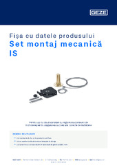 Set montaj mecanică IS Fișa cu datele produsului RO