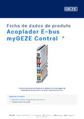 Acoplador E-bus myGEZE Control  * Ficha de dados de produto PT