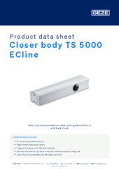 Closer body TS 5000 ECline Product data sheet EN