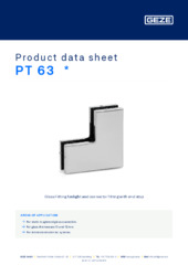 PT 63  * Product data sheet EN