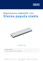 Stezna papuča stakla Sigurnosno-tehnički list HR