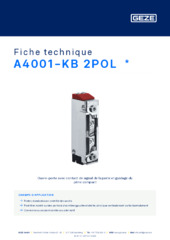 A4001-KB 2POL  * Fiche technique FR