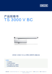 TS 3000 V BC 产品规格书 ZH