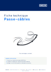 Passe-câbles Fiche technique FR