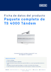 Paquete completo de TS 4000 Tándem Ficha de datos del producto ES
