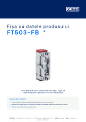 FT503-FB  * Fișa cu datele produsului RO