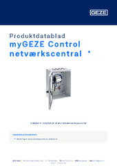 myGEZE Control netværkscentral  * Produktdatablad DA