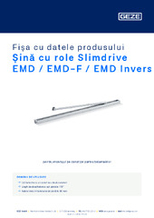Șină cu role Slimdrive EMD / EMD-F / EMD Invers Fișa cu datele produsului RO