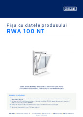 RWA 100 NT Fișa cu datele produsului RO