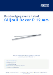 Glijrail Boxer P 12 mm Productgegevens tabel NL