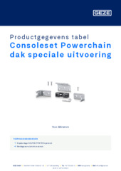 Consoleset Powerchain dak speciale uitvoering Productgegevens tabel NL