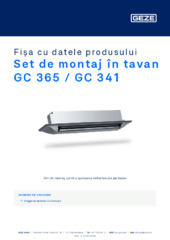 Set de montaj în tavan GC 365 / GC 341 Fișa cu datele produsului RO