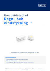 Regn- och vindstyrning  * Produktdatablad SV