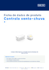 Controlo vento-chuva  * Ficha de dados de produto PT