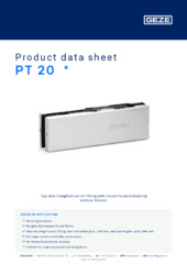 PT 20  * Product data sheet EN