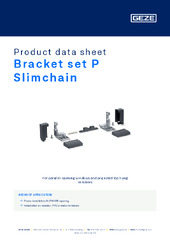 Bracket set P Slimchain Product data sheet EN