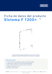 Sistema F 1200+  * Ficha de datos del producto ES