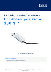 Feedback posizione E 350 N  * Scheda tecnica prodotto IT