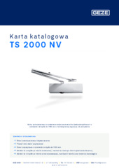 TS 2000 NV Karta katalogowa PL