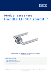 Handle LH 101 round  * Product data sheet EN