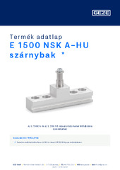 E 1500 NSK A-HU szárnybak  * Termék adatlap HU