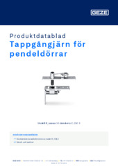 Tappgångjärn för pendeldörrar Produktdatablad SV