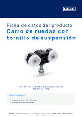 Carro de ruedas con tornillo de suspensión Ficha de datos del producto ES